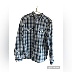 Mountain Hardwear Men’s Plaid Gilmore Long Sleeve Shirt, Roll Up Sleeves, Large